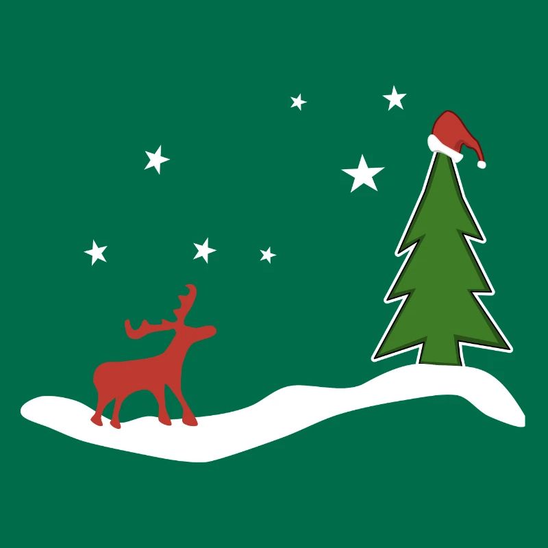 Moose with Christmas tree