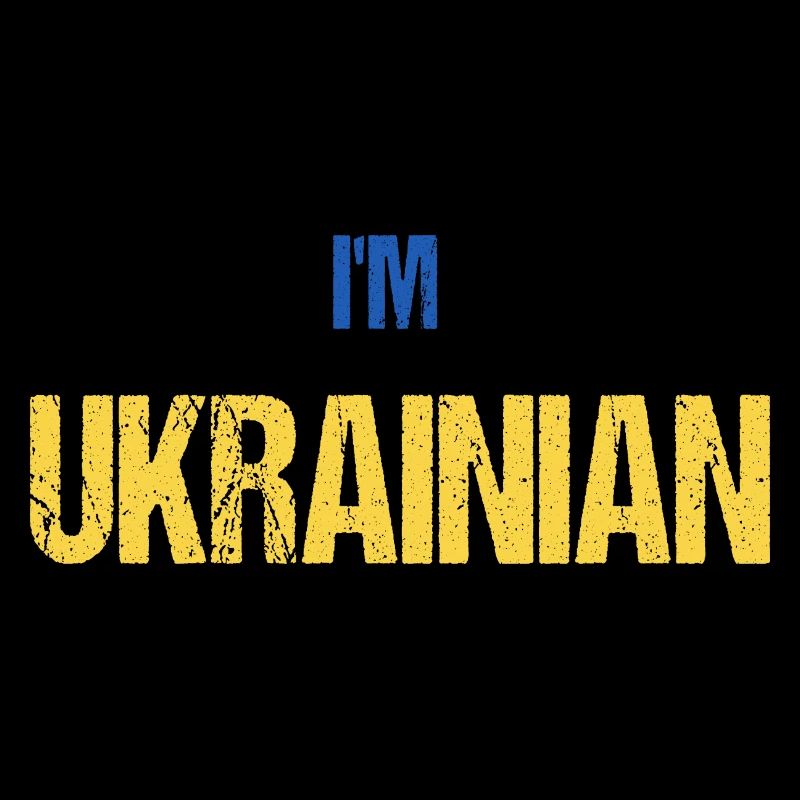 Je suis ukrainien - en couleur de drapeau