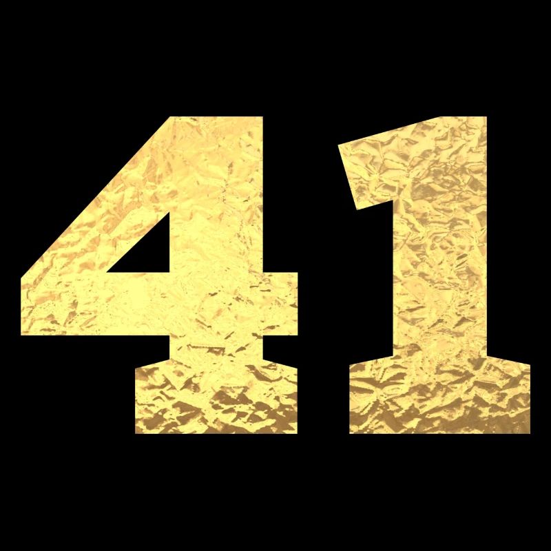 Numéro 41 paillettes doré - 41e anniversaire