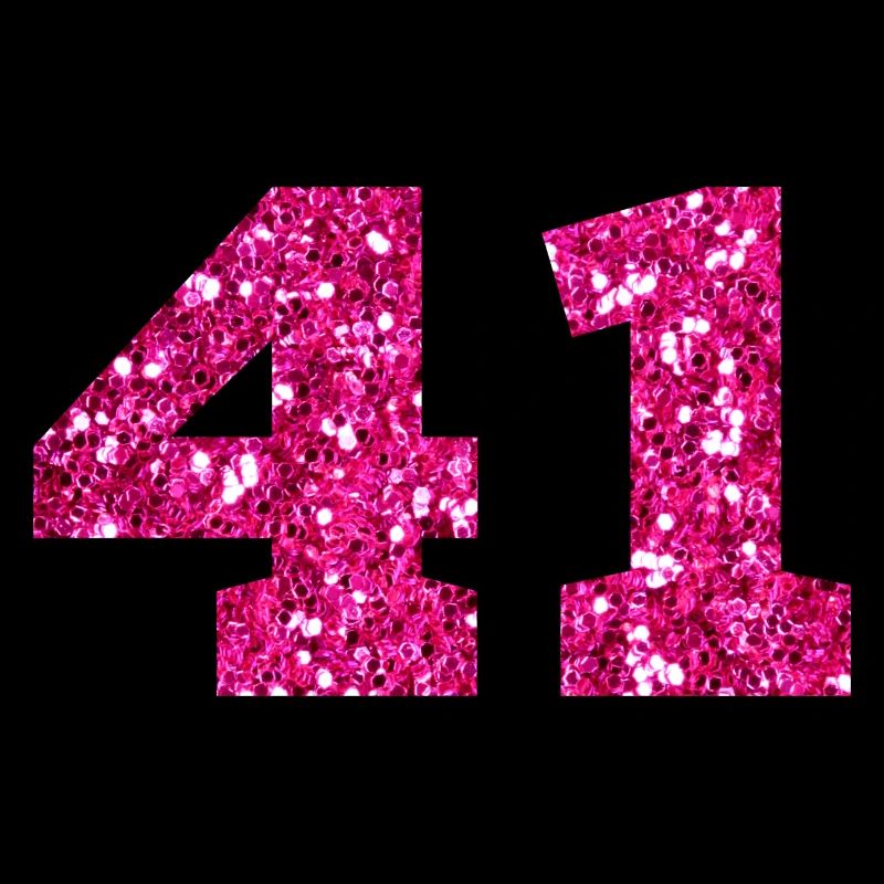 Nummer 41 Pink Glitter - 41. Geburtstag