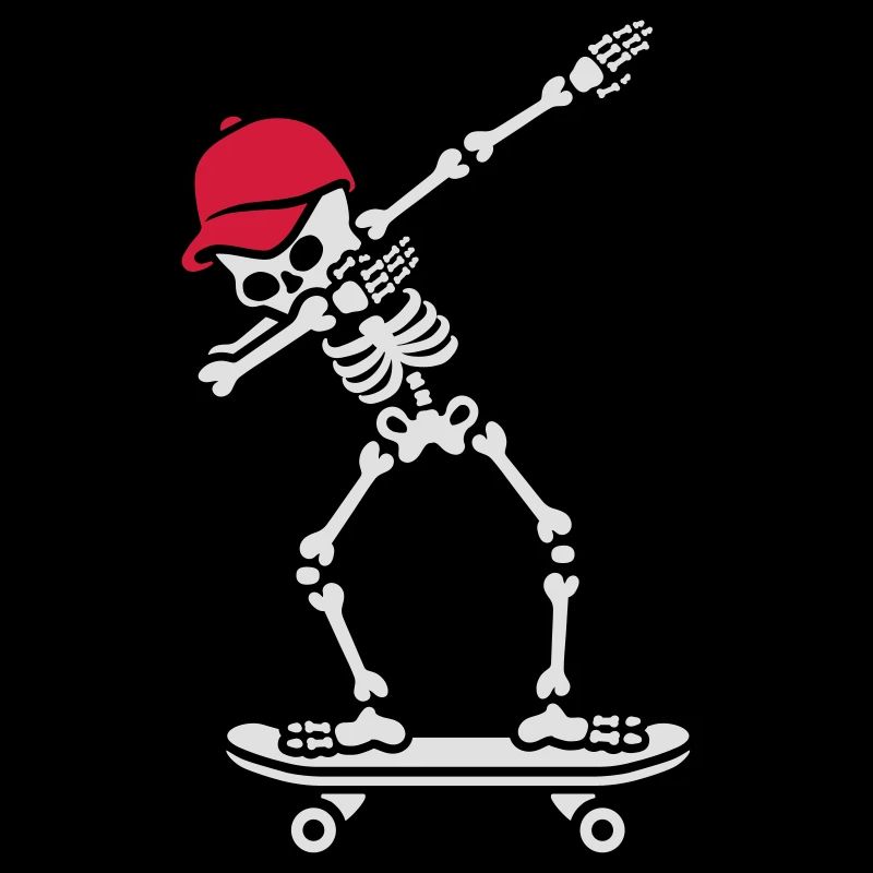 Dab dabbing skeleton skateboard skater