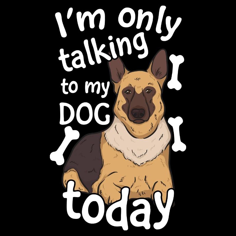 Deutscher Schäferhund Ich Spreche Nur Mit Dem