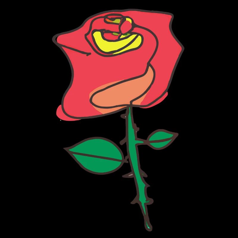 Fleur de rose rouge illustration