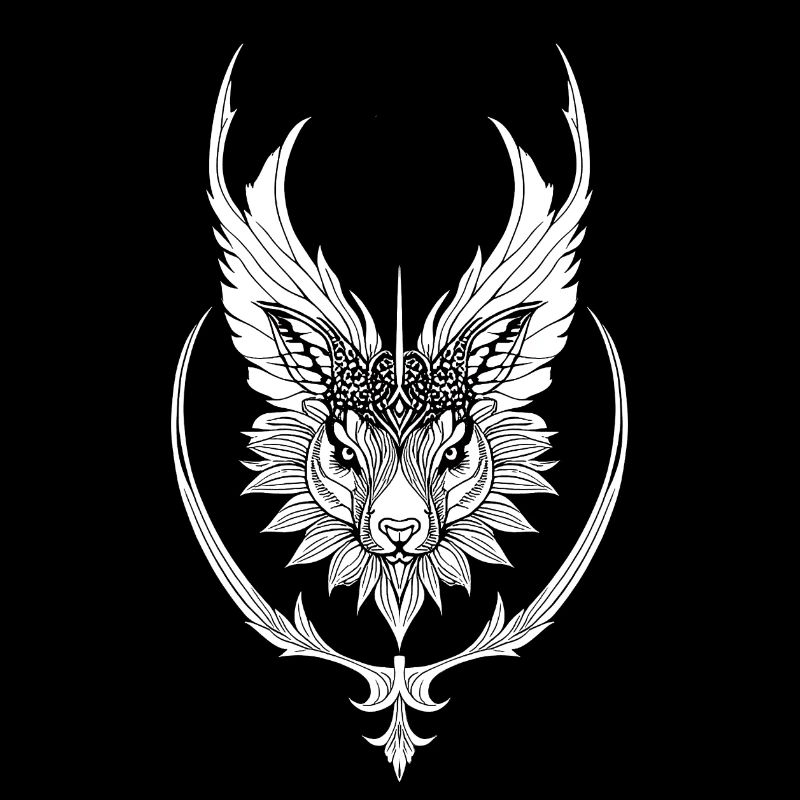 Tête d’animal avec ailes