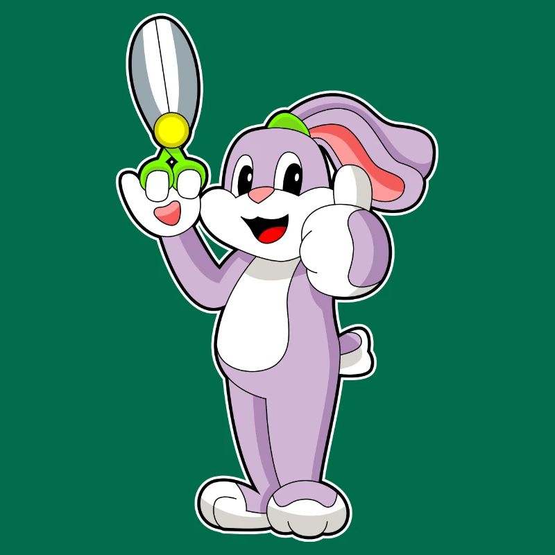 Ciseaux de coiffeur lapin