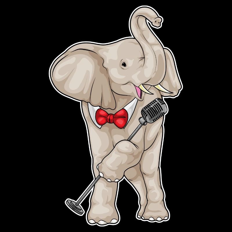 Elephant Singer Microphone Music