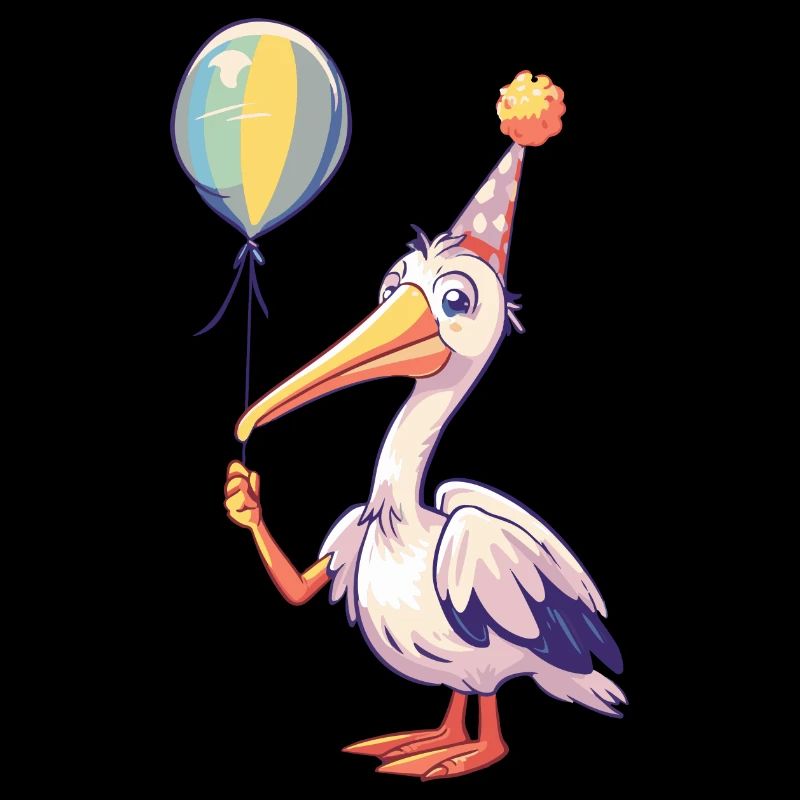 Pelikan Vogel Geburtstag Comic