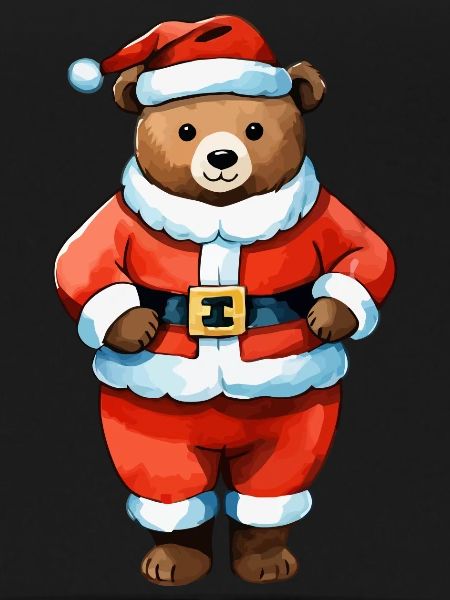 Bear Christmas Drawing