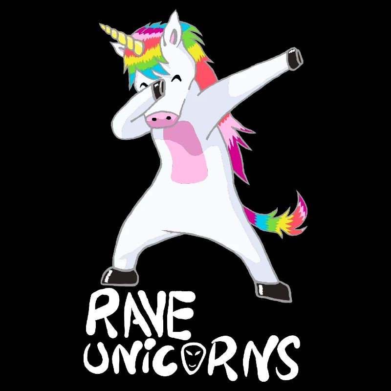 Logo Rave Unicorns White Text