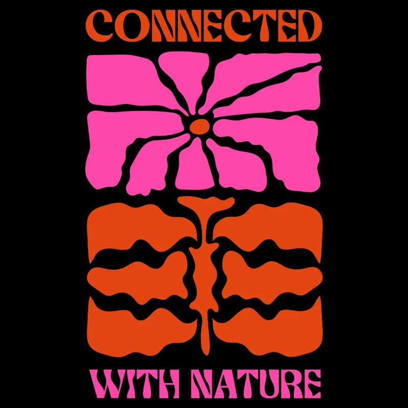 Fleur abstraite connectée à la nature