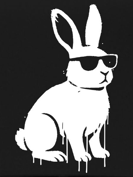 Bunny Graffiti Streetwear Vector