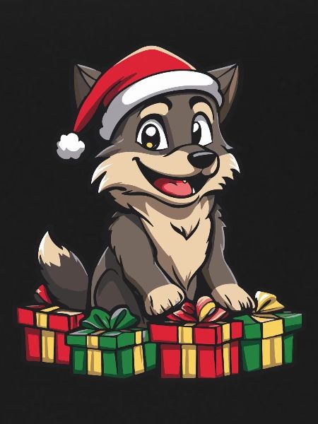 Wolf Christmas Comic Gifts