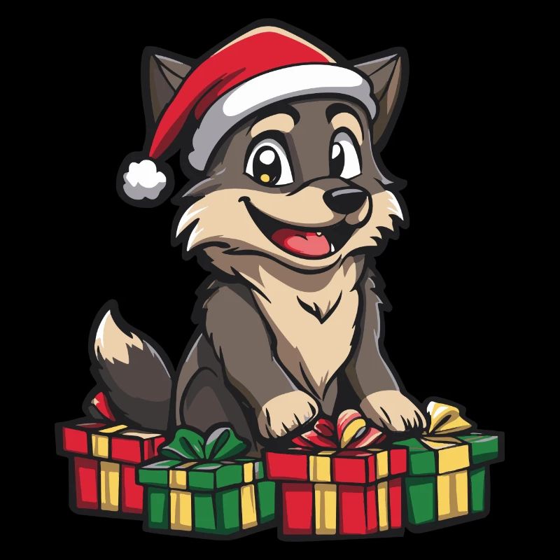 Wolf Weihnachten Comic Geschenke