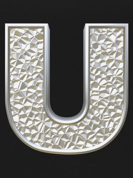U, letter, initial, monogram,