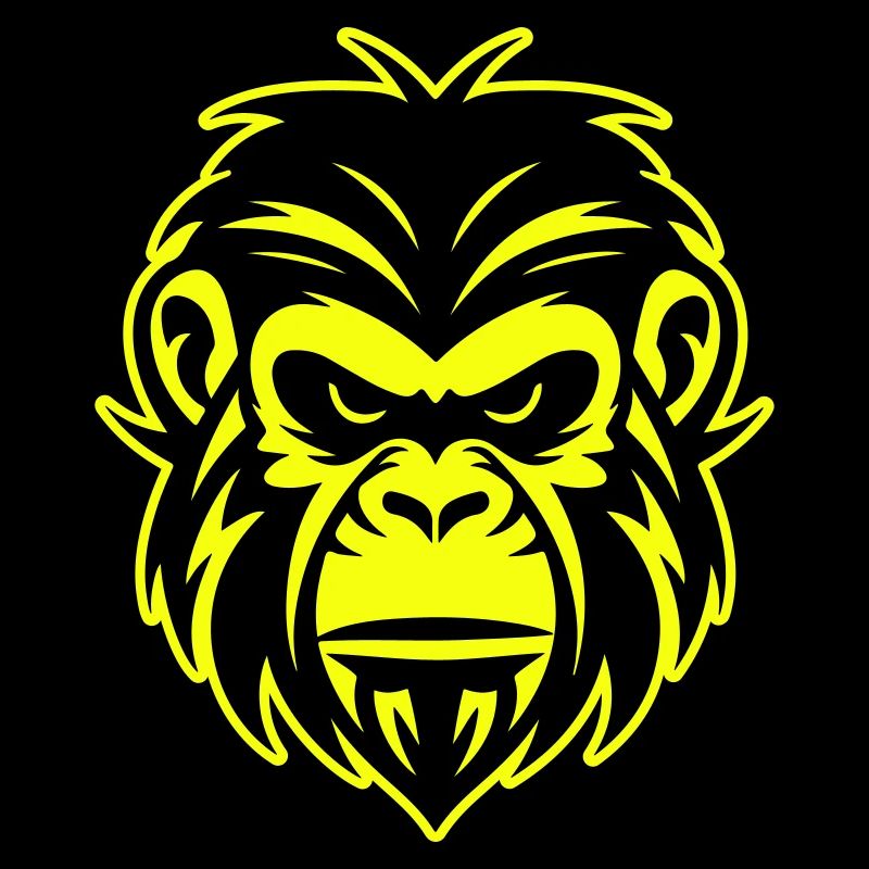 Monkey Head Portrait Icon