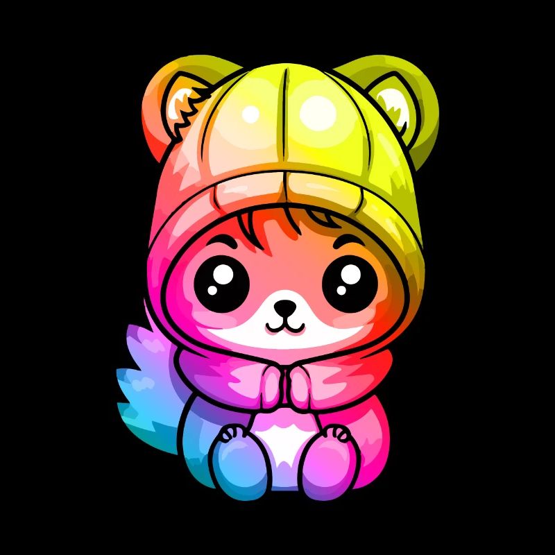 Squirrel Winter Animal Colorful Comic