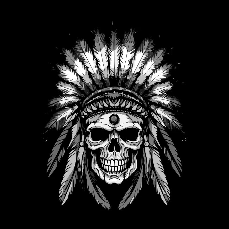 Apache Indianer Totenkopf