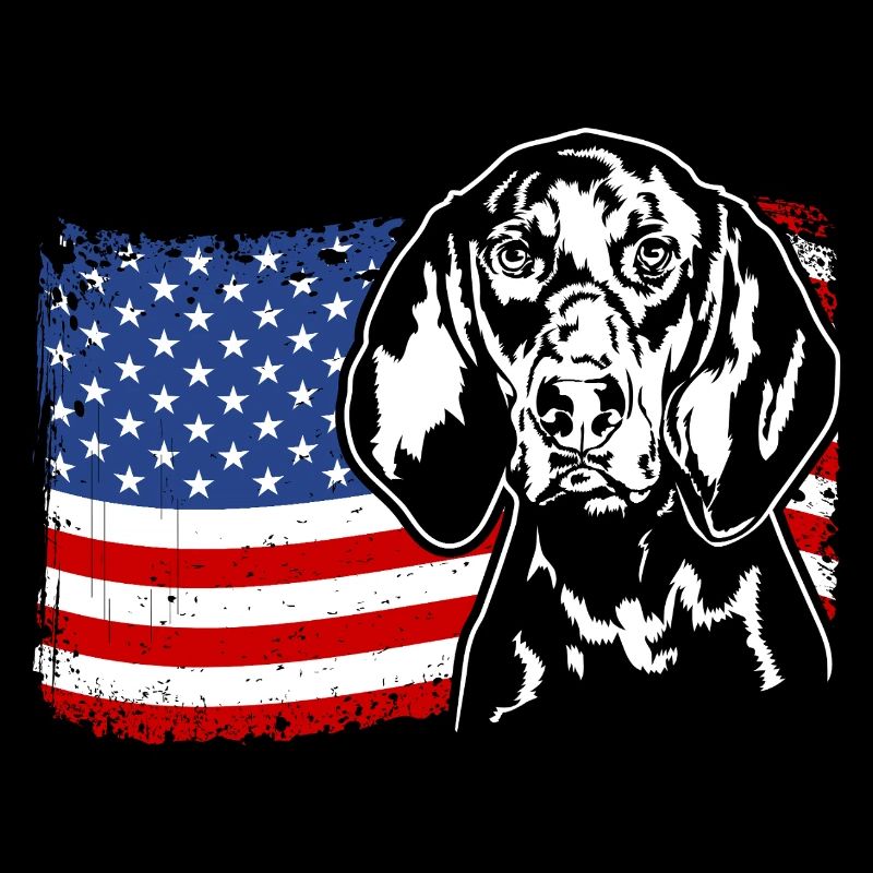 Noir Et Tan Coonhound US America Drapeau Wilsigns