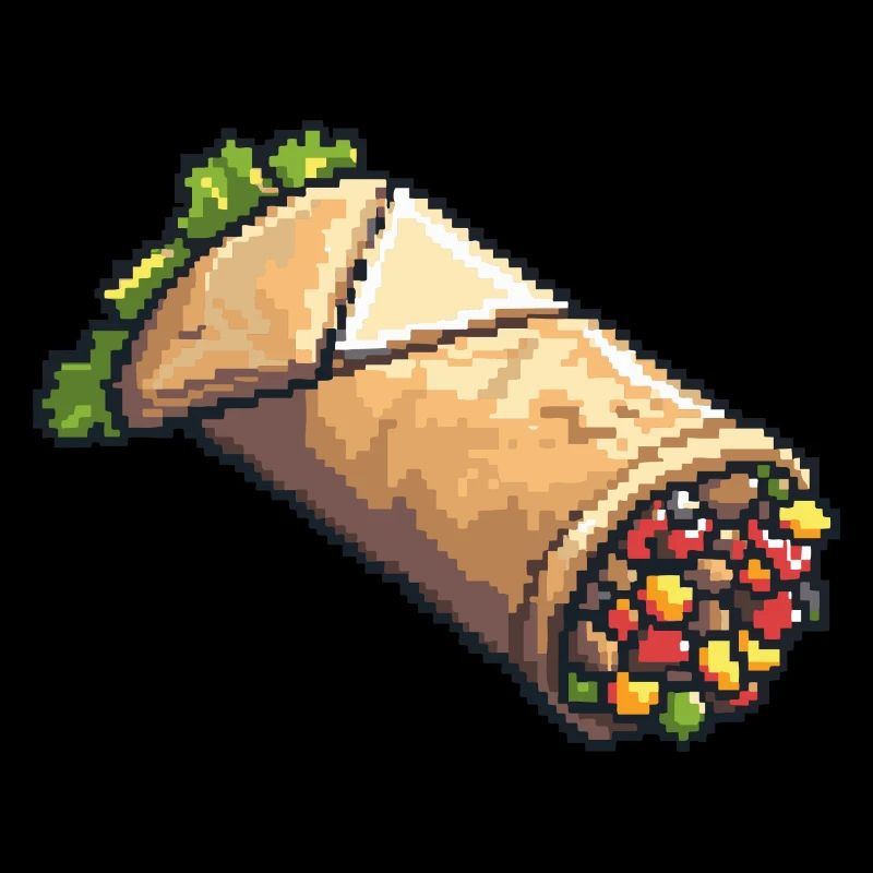 Burrito Pixel Symbol