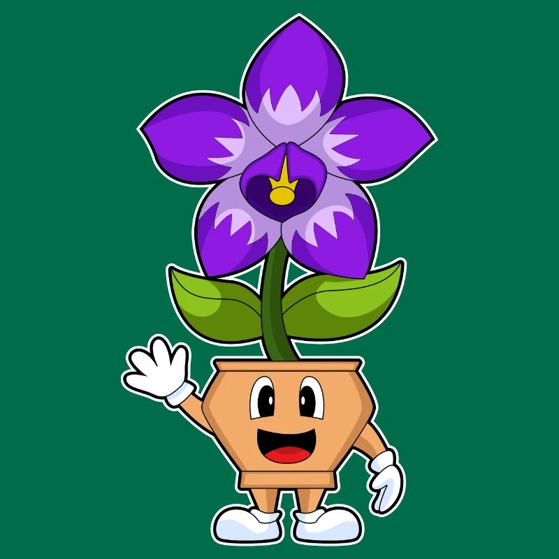 Fleurs d’orchidées en pot de fleurs