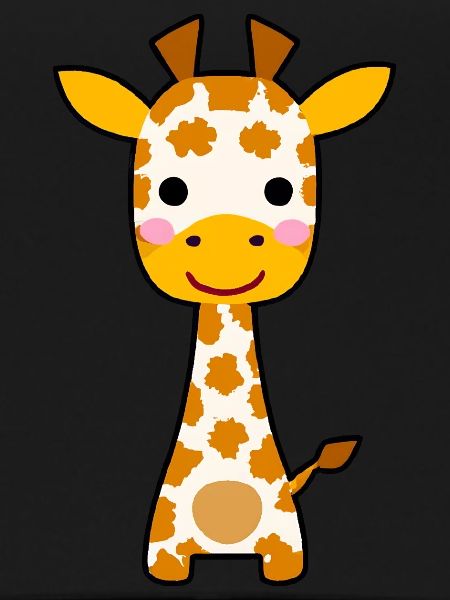 Cute kawaii giraffe