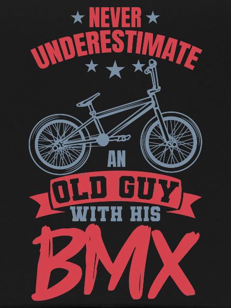 Old BMX cyclist
