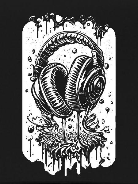 Comic Headphones with Drops