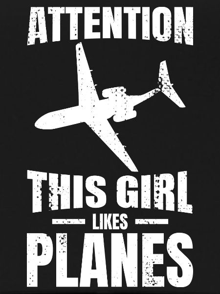 This girl likes airplanes