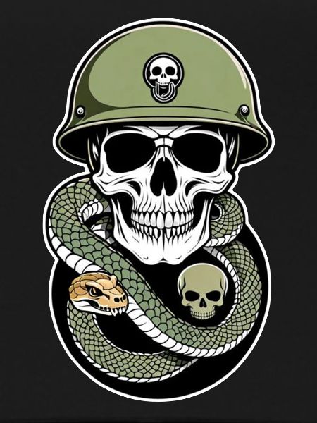 Snake Skeleton and Tattoo