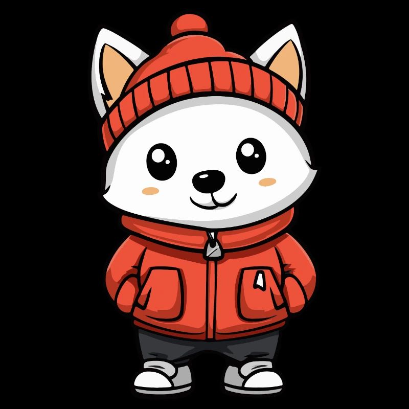 Samojede Hund Winter