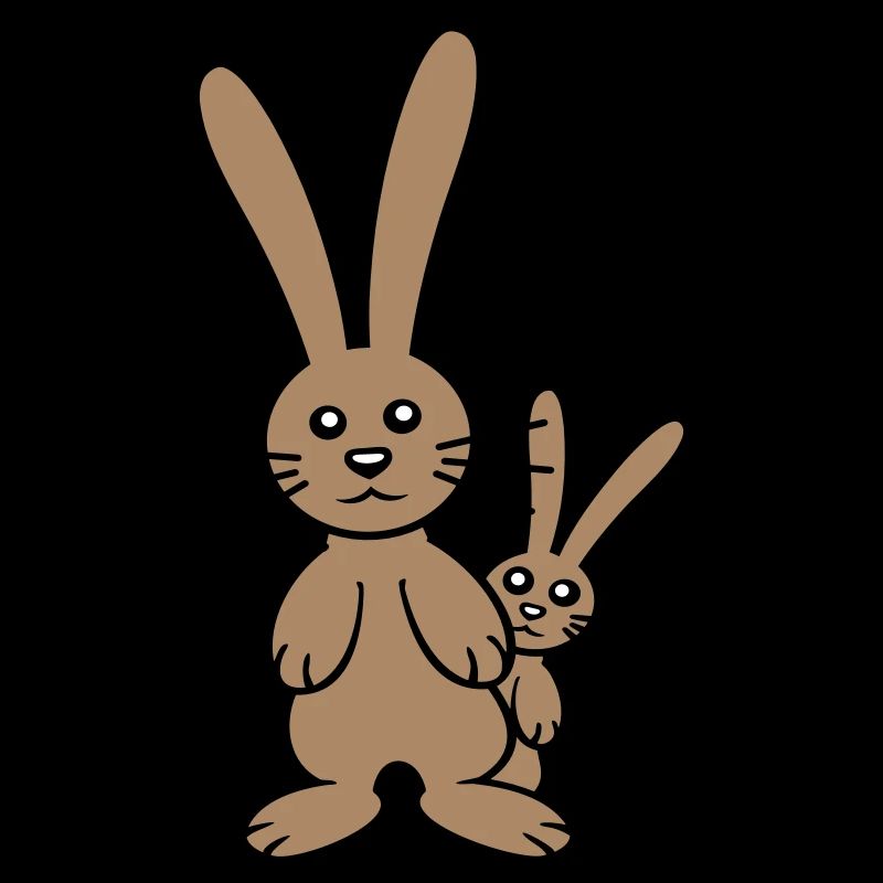2 lapins enfant caché père deux bambin maman