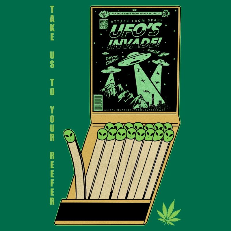OVNI Invasion Vintage Affiche Design