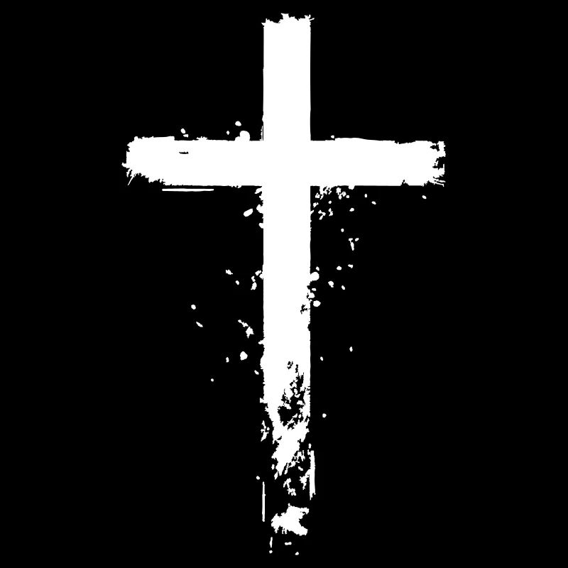 Croix blanche dans le style grunge