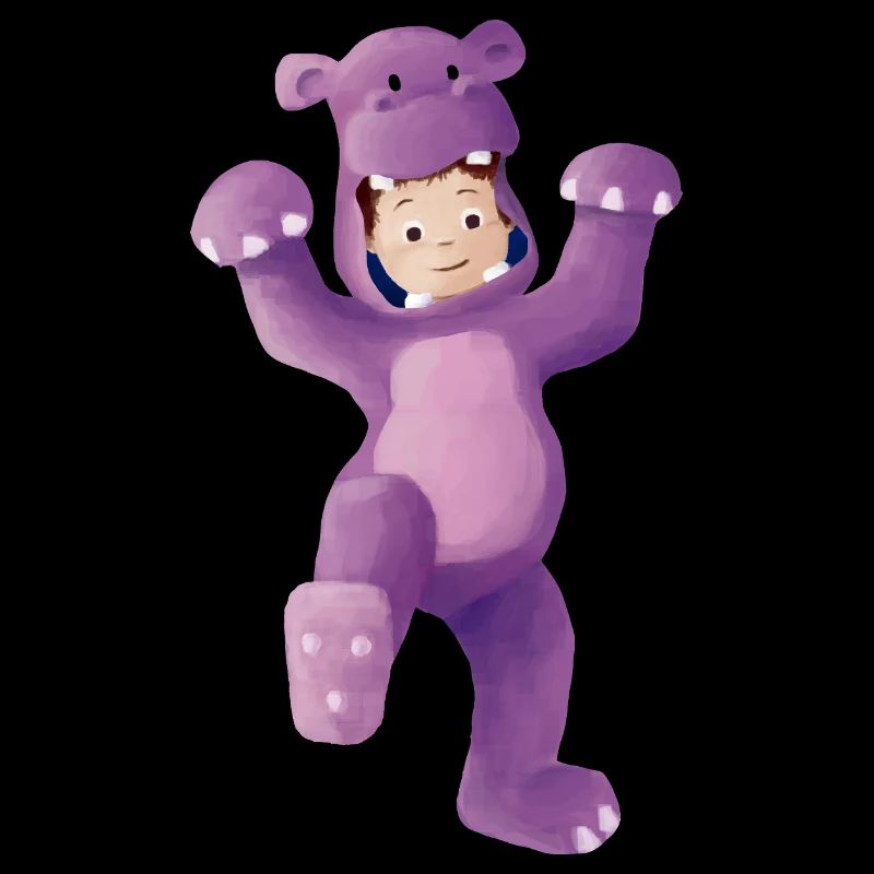 Boy dressed as a hippopotamus