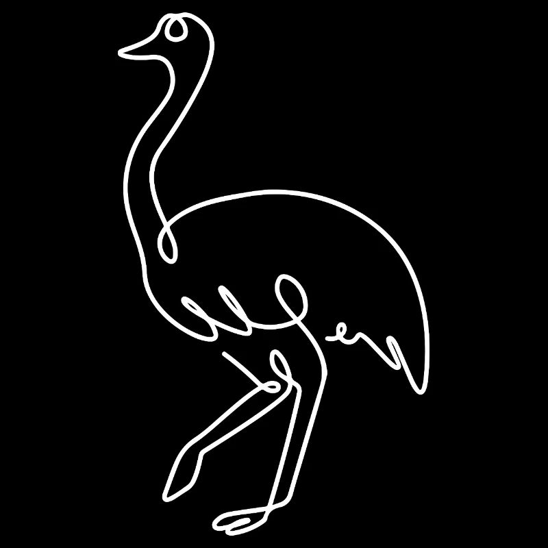 Ostrich Sketch – Elegant Animal Drawing