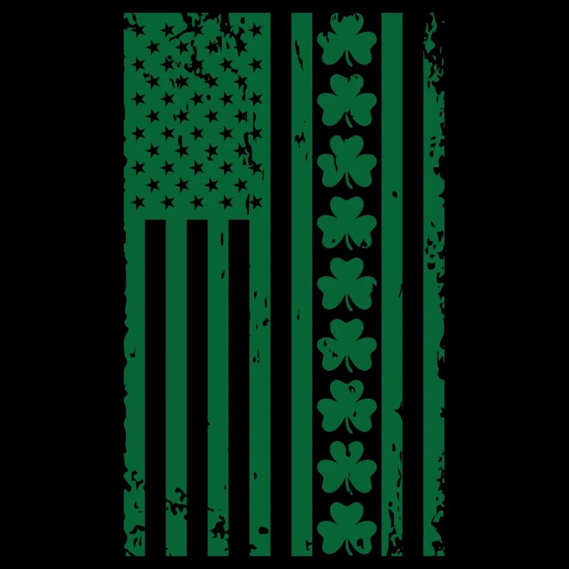 USA Shamrock Saint Patrick's Day US Flag