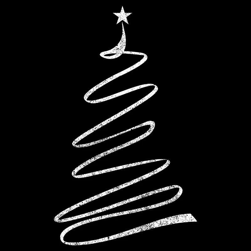 Célébration drôle d’un sapin de Noël minimaliste