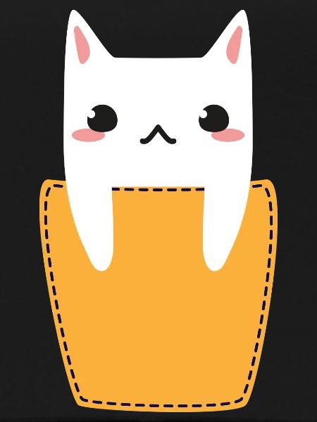 Cat in breast pocket