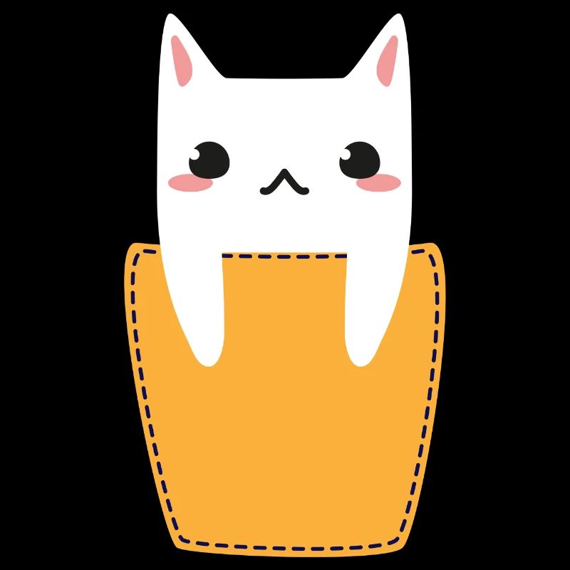 Chat dans la poche poitrine