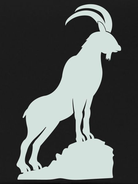 Steinbock Silhouette Berggipfel