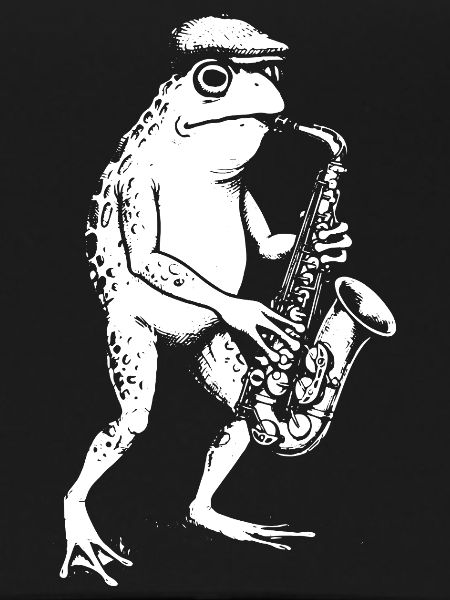 Saxophoniste Jazz Frog