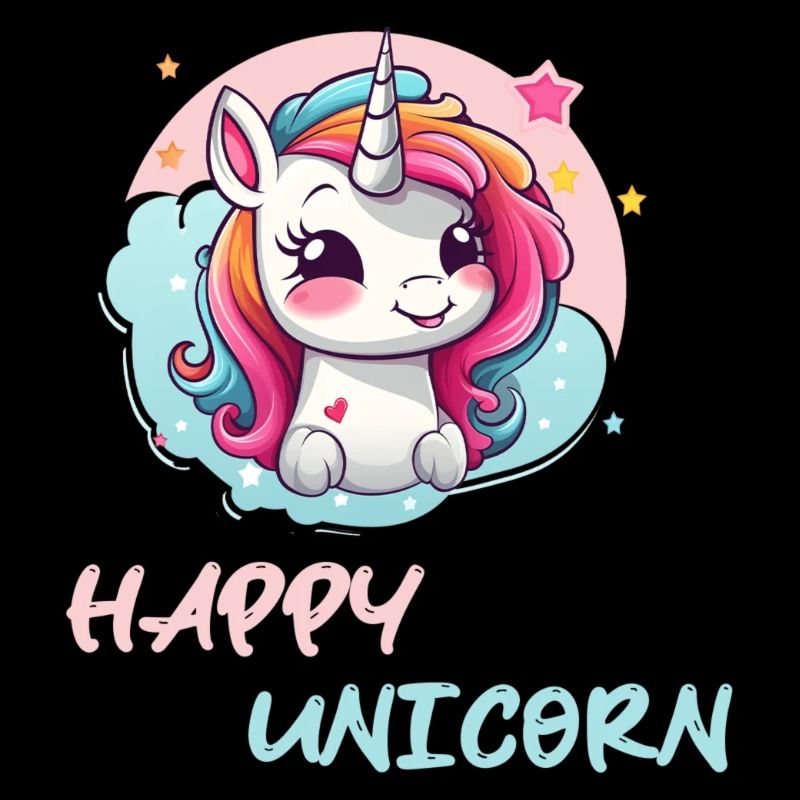 Fröhliches Buntes Kinder Einhorn