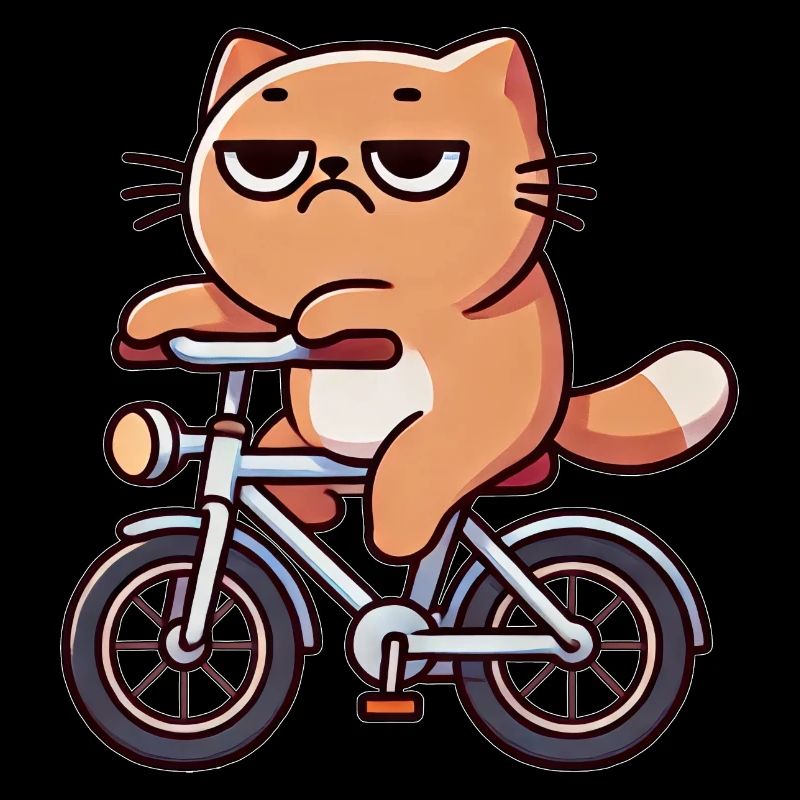 Chat détendu se détendre à vélo