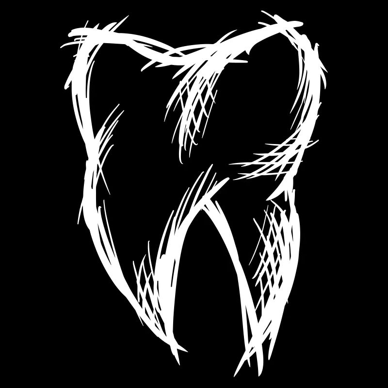 Tooth, drawing, hand-drawn/hand-painted