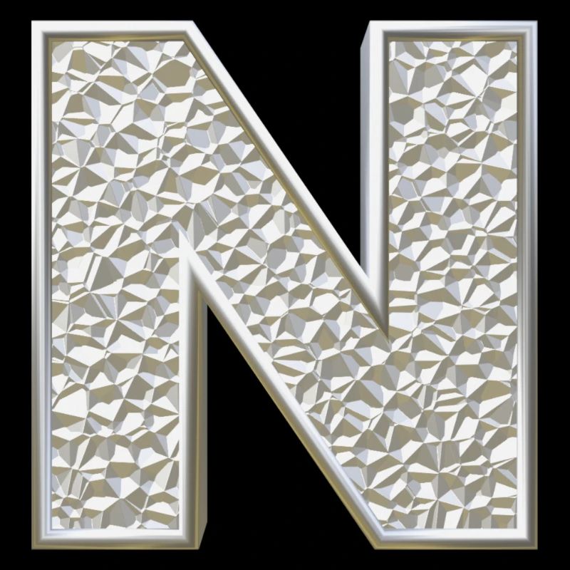 N, letter, letter N, initial, initial N, monogram,