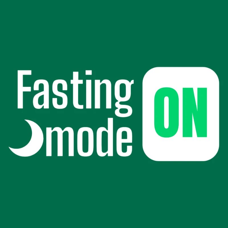 Fasting mode ON text design