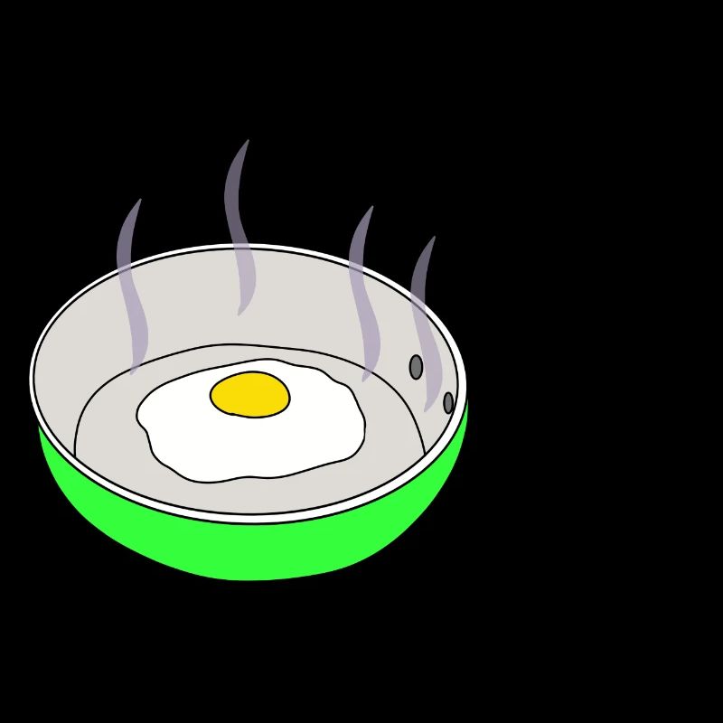 Fried egg in pan