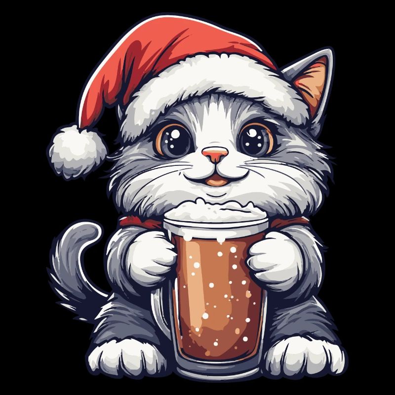 Cat Bière Noël Noël