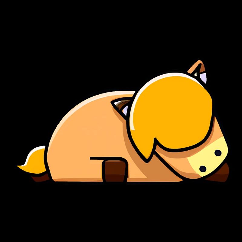 Joli cheval dort