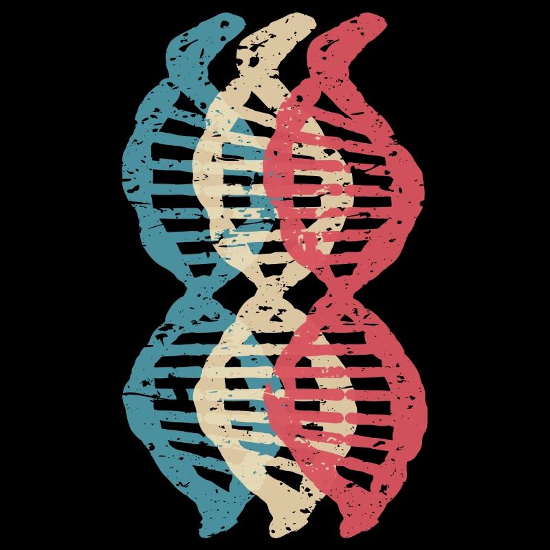 Science Biology retro DNA Genetics Motif 3
